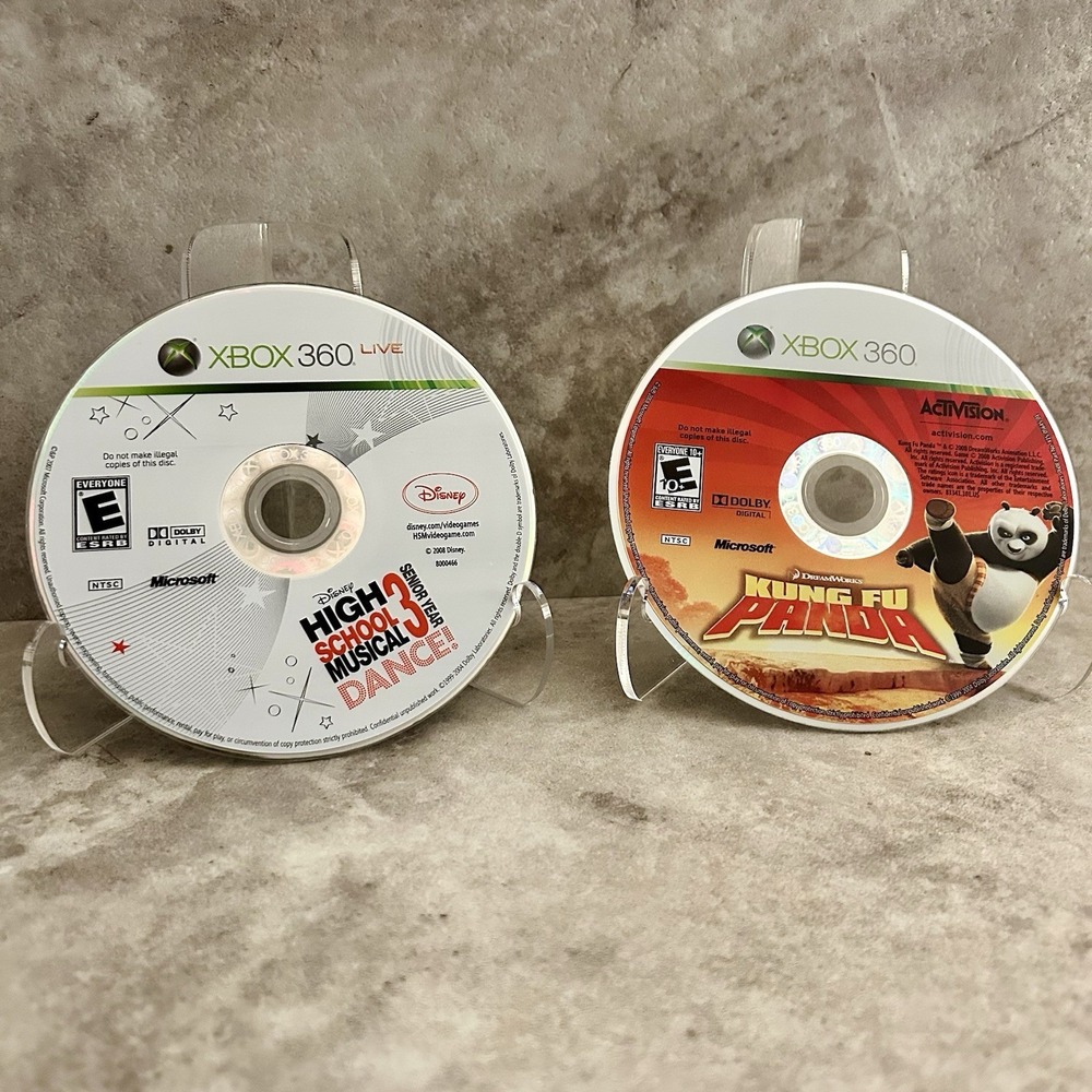Kung Fu Panda + High School Musical 3 for XBOX 360 loose